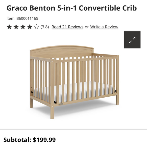 Graco Benton 5-in-1 Convertible Crib