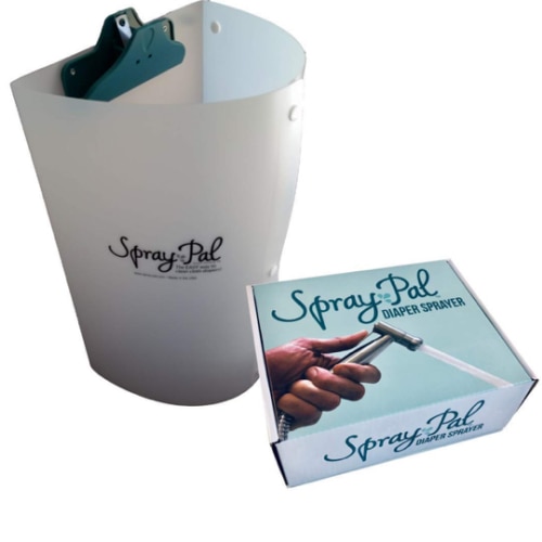 Premium Cloth Diaper Cleaning Kit – Patented Splatter Shield Made in USA + High Pressure Sprayer. Best Starter Bundle for Mess-Free Diaper Spray Cleanup.