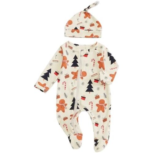Newborn Baby Girl Fall Winter Outfits Clothes Knit Jumpsuit Ruffle Romper Newborn Coming Home Outfit for Baby Girl