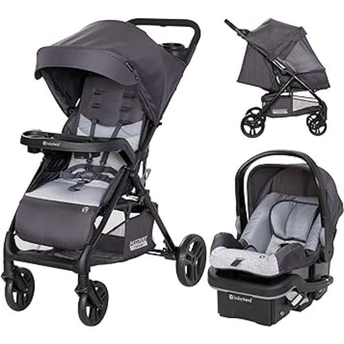 Baby Trend Passport Carriage Travel System, Silver Sky