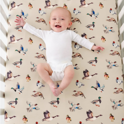 Duck Duck Goose Bamboo Crib Sheet