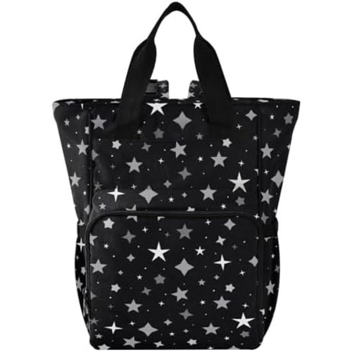 Diaper Bag Backpack for Baby Travel Diaper Bag for Mom/Dad Large Capacity Maternity Bag Diaper Tote Bag with Multiple Pockets Nappy Bag Silver Stars