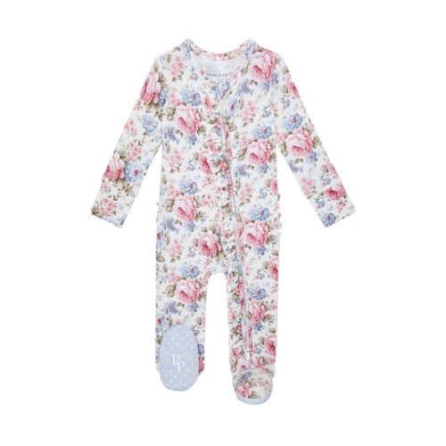 Etta Ruffle Zip Footie