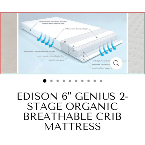Edison 6" Genius 2-Stage Organic Breathable Crib Mattress