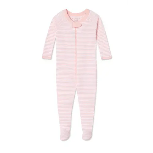 LAKE | Baby | Pima Cotton Pajamas | English Rose Stripe Baby Sleeper