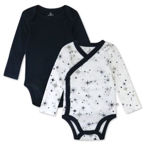 Honest Baby 2-Piece Long Sleeve Organic Cotton Bodysuit & Side Snap Bodysuit