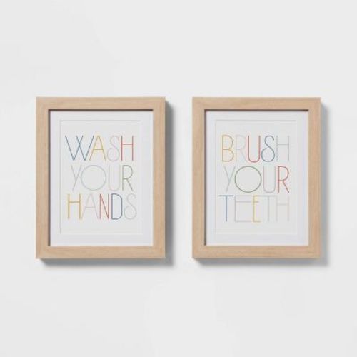 8"x10" 2pk Kids' Framed Wall Arts - Pillowfort™