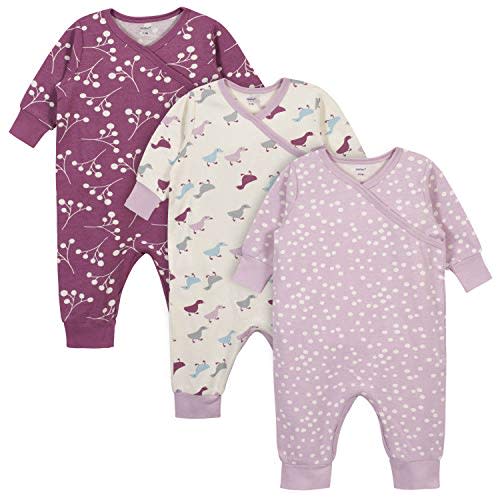 Grow by Gerber baby-girls 3-pack Coverall Set