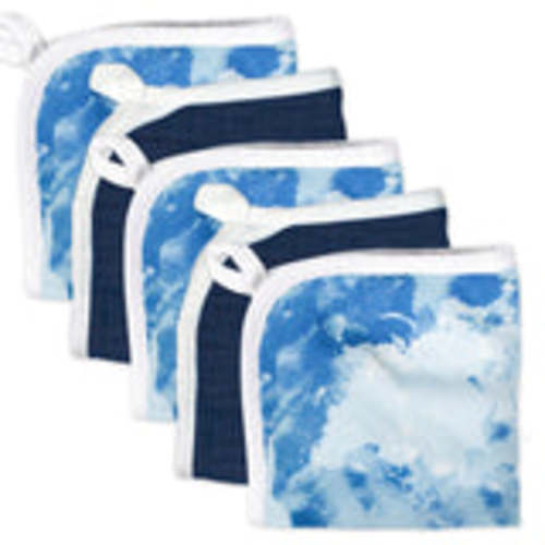 5-Pack Organic Cotton Triple-Layer Woven Washcloths | Honest Baby Clothing