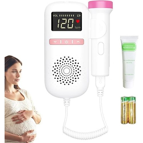 Fetal Heartbeat Doppler Pregnancy Accessories Portable Baby Monitor Heartbeat Bag Easy to Use at Home-K4