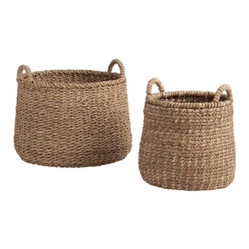 Noelle II Natural Hyacinth Tote Basket - World Market