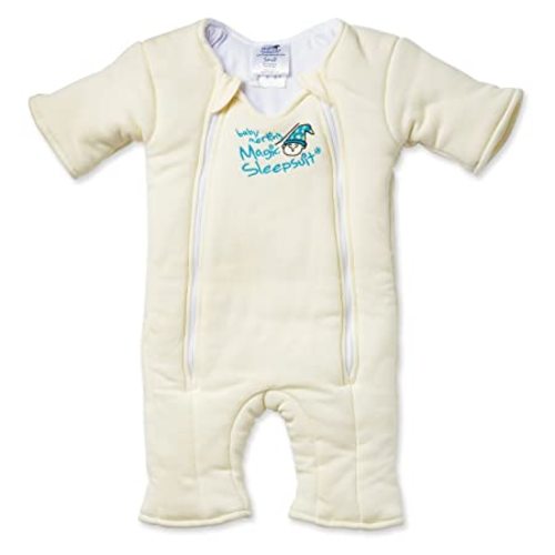 Magic Sleepsuit Baby Merlin's Swaddle Transition Product - Cotton - Cream colour - for 3-6 Months baby - Small (12-18 lbs)
