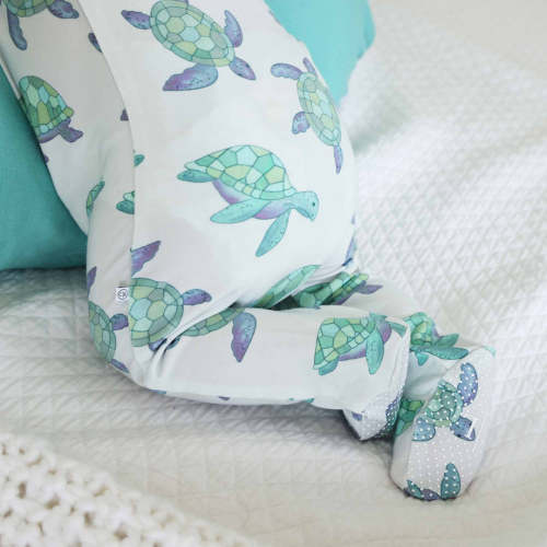 Totally Turtles Zipper Footie