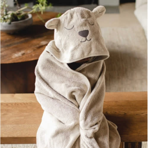 Organic Cotton Toddler Hooded Bear Towel