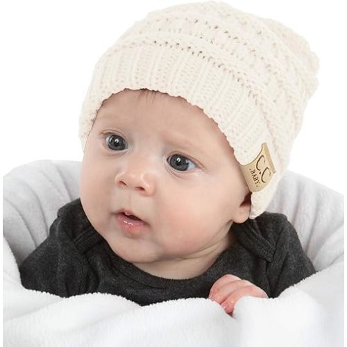 Funky Junque Baby Beanie - Soft Knit Winter Skull Cap - Cozy Warm Hat for Infants & Toddlers
