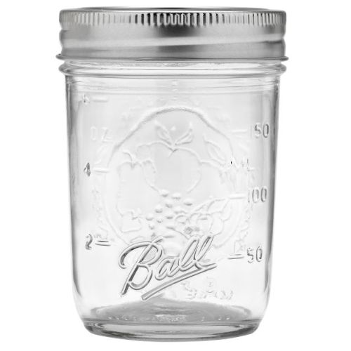 Ball 8oz. 12pk Glass Regular Mouth Mason Jar With Lid And Band