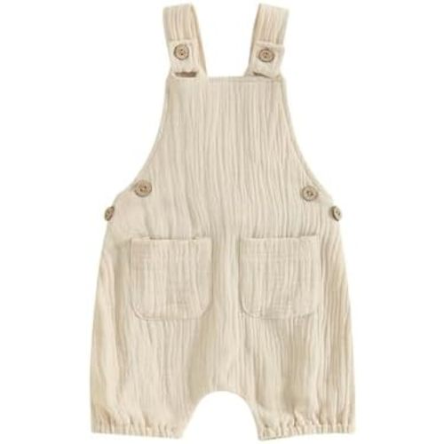 Infant Baby Girl Boy Romper Shorts Linen Sleeveless Jumpsuit Bib Overalls One Piece Outfit Spring Summer Clothes