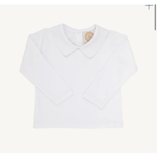 Peter Pan Collar Shirt & Onesie (Long Sleeve Pima) - Worth Avenue Whit