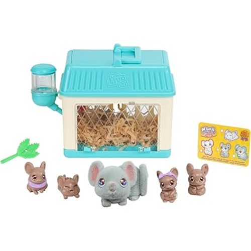 Little Live Pets - Mama Surprise Minis. Feed and Nurture a Lil' Mouse Inside Their Hutch so she can be a Mama. She has 2, 3, or 4 Babies with Surprise Accessories to Dress Up The Babies