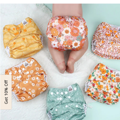 POCKET DIAPER 3.0 WITH INSERTS - 6 PACK(Little Daisies)
