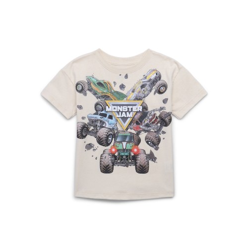 Monster Jam Toddler Short Sleeve Crewneck Tee, Sizes 12M-5T