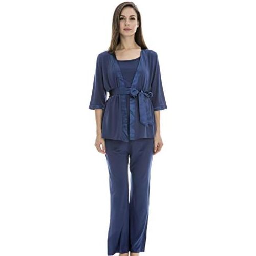 Bearsland Maternity Women's 3 Pieces Set Maternity Night Nursing Pajamas