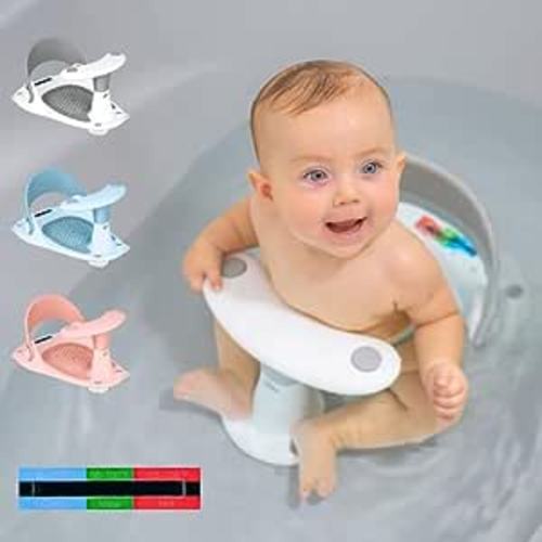 Amazon.com: BEBELEH™ Baby Bath Seat [Original] – Baby Bath Portable Chair + Carry Bag + Baby Bath Thermometer – Compact and Foldable – Ultra Strong Suction Cups – Non-Slip Padding Infant Seat. Ideal Gift! (Grey) : Baby
