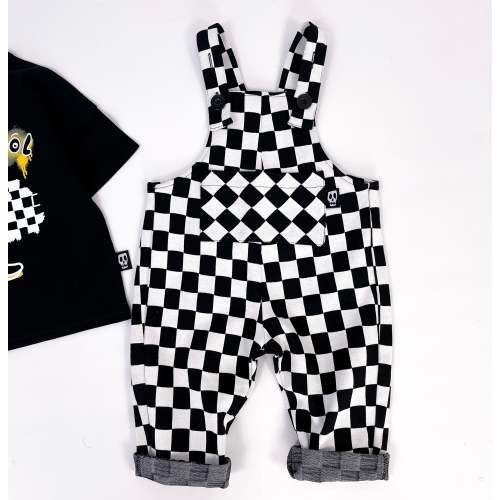 CHECKERBOARD DUNGAREES