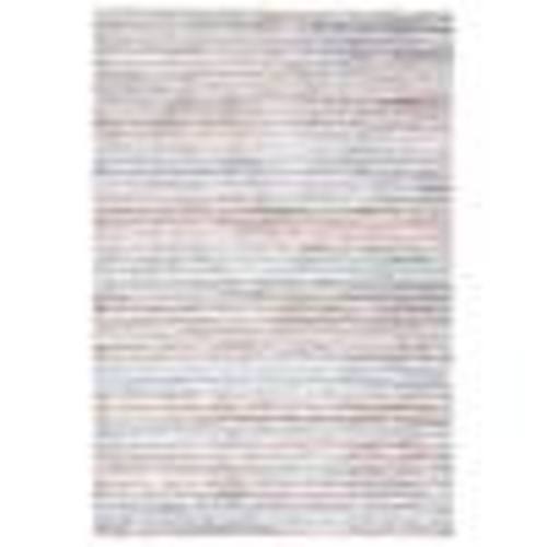 SAFAVIEH Berber Shag Blue/Rust/Ivory Striped Area Rug