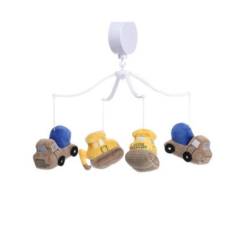 Construction Zone Musical Baby Crib Mobile Soother Toy- Trucks