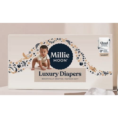 Millie Moon Luxury Disposable Diapers - (Select Size and Count)