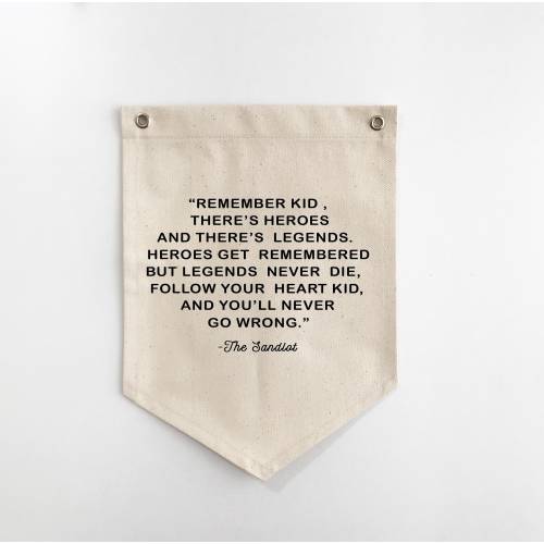 Sandlot Quote flag wall banner ,Nursery wall decor,Boys baseball bedroom decor,Wall art for nursery,Modern kids room decor,Canvas banner