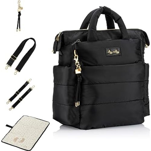 Itzy Ritzy Dream Convertible Diaper Bag Tote Backpack - Baby Diaper Bag - 14 Pockets Including 2 Insulated Pockets, Changing Pad, Laptop Pocket, 2 Backpack Straps & Removable Strap