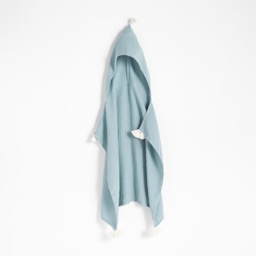 Vidhi Organic Blue Hooded Baby Towel by John Robshaw