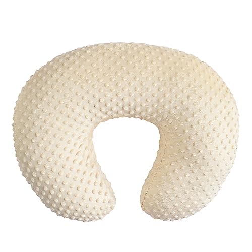 OWLOWLA Nursing Pillow Cover, Breastfeeding Pillow Slipcover Fits Nursing Pillow for Baby Boy Girl(Cream)