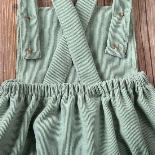 Kuriozud Unisex Baby Boy Girl Clothes Sleeveless Romper Bodysuit Crossback Strap Jumpsuit Overall Shorts One Piece Outfit - Light Green - 3-6 Months