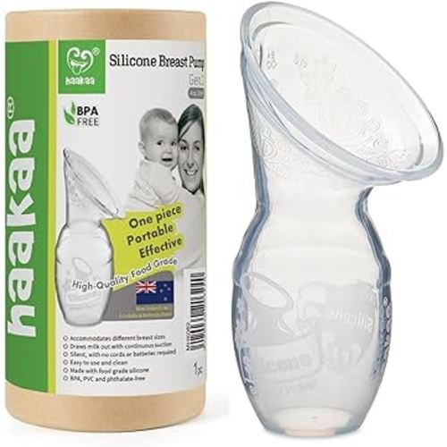 Haakaa Silicone Breastfeeding Manual Breast Pump Milk Pump 100% Food Grade Silicone BPA PVC and Phthalate Free