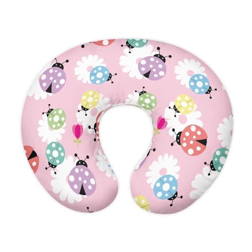 Daisy Colorful Ladybug Easter Nursing Pillow Cover for Baby Boy Girl Ultra Soft Comfortable Newborn Nursing Pillow Case Easy to Use and Dustptoof