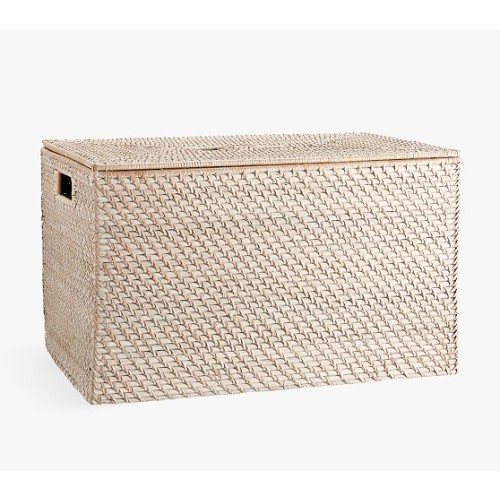Quinn White Washed Toy Chest | Pottery Barn Kids
