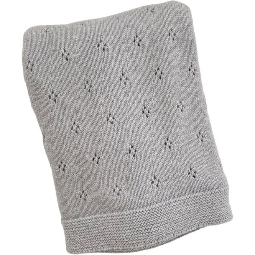 Pique Baby Blanket, Grey - The Blueberry Hill Blankets & Quilts | Maisonette