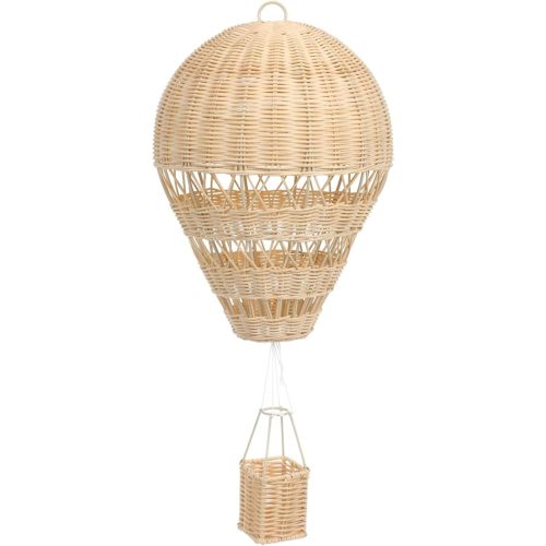 BESPORTBLE Rattan Woven Hot Air Balloon: Wall Decor for Kids Room Aesthetic And Elegant - Woven Hot Air Balloon Hanging Ornament - Nursery Room Decoration