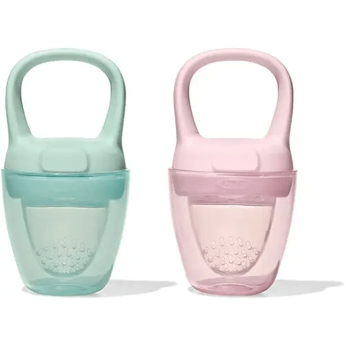 OXO Tot Silicone Self-Feeder 2 Pack - Opal and Blossom