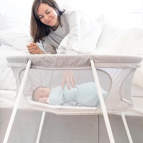 Regalo Baby Basics™ Infant Bassinet, Gray, Portable and Collapsible, Includes Padded Insert - Small