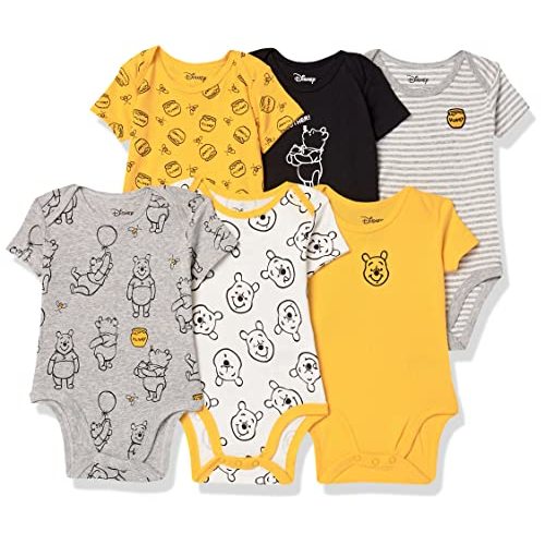 Amazon Essentials Disney | Star Wars Unisex Babies' Short-Sleeve Bodysuits, Pack of 6