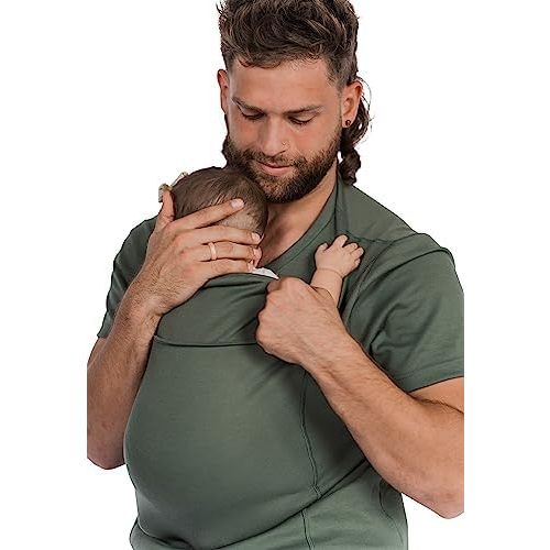 Lalabu The Dad Shirt | Hands-Free Baby Carrier for Dad with Kangaroo Pouch | Engineered for Bonding, Safety, & Comfort for Newborns Up to 15 Lbs. | CPSC Approved