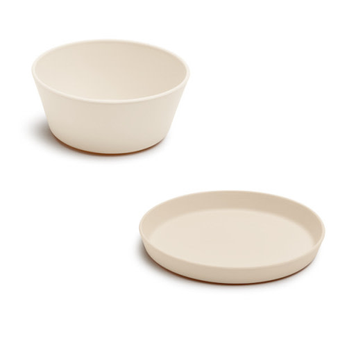 Toddler Bowl & Plate Set - Oat