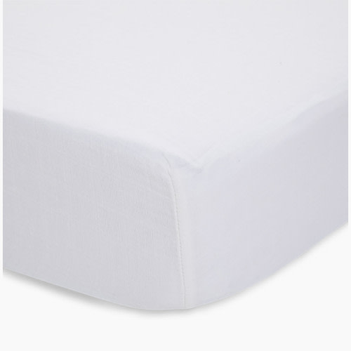 Little Unicorn Cotton Muslin Crib Sheet - White