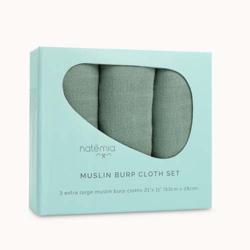 Ultra Soft Muslin Burp Cloths - Lily Pad - 3 Pack – Natemia