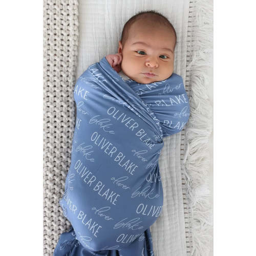 Personalized Baby Name Swaddle Blanket | Dusty Hues