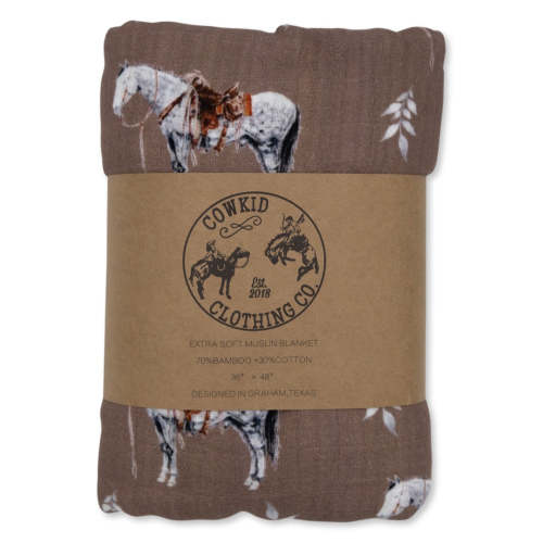 Almond Ranch Horse Bamboo Muslin Blanket – Cowkid Clothing Company